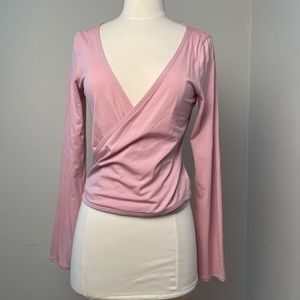 Outdoor voices merino wool wrap shirt